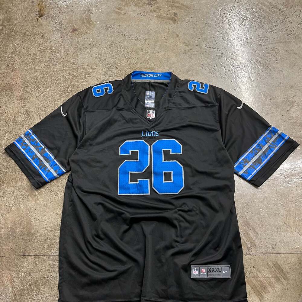 Nike Jahmyr Gibbs Black Detroit Lions Game Jersey